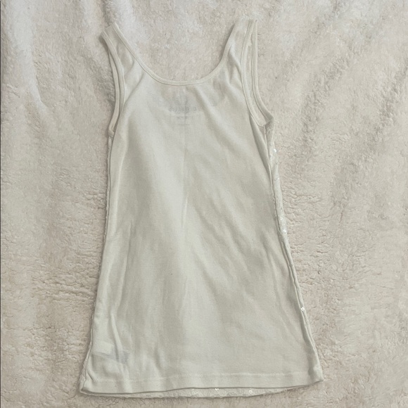 ✨ 3 for $20 Bundle Deal ✨ Old Navy Cream Sequin Tank Top - Picture 3 of 5